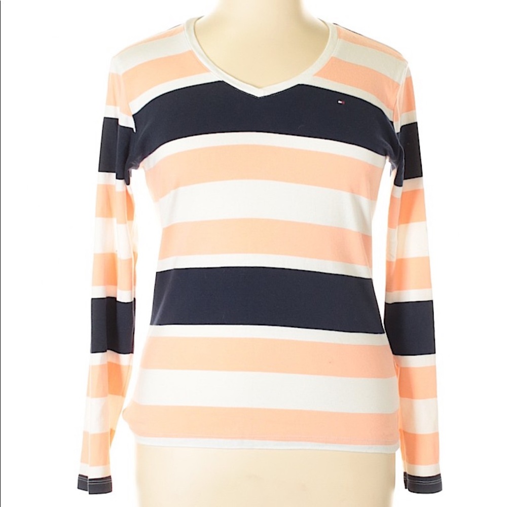 Free ship❤️Tommy Hilfiger Striped long sleeve 💙